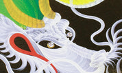 【昇運・守護・縁結びの京都一筆龍】 龍神御加護の絵画(小)【昇運桜龍】