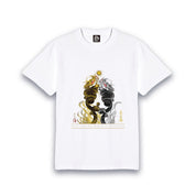 【昇運・守護・縁結びの京都一筆龍】 龍神御加護の絵画Tシャツ特殊書体【昇運黒金銀双龍】