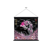 【昇運・守護・縁結びの京都一筆龍】神社、寺院樣の御礼／御守お祀り専用幕（中）【守護桜龍】