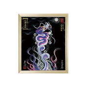 【昇運・守護・縁結びの京都一筆龍】 龍神御加護の絵画(小)【昇運艶龍】
