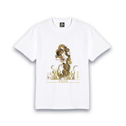 【昇運・守護・縁結びの京都一筆龍】 龍神御加護の絵画Tシャツ日本語書体【守護金龍】