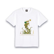 【昇運・守護・縁結びの京都一筆龍】 龍神御加護の絵画Tシャツ特殊書体【昇運緑金龍】