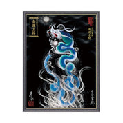 【昇運・守護・縁結びの京都一筆龍】 龍神御加護の絵画(大)【昇運青龍】