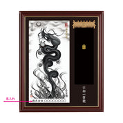 【昇運・守護・縁結びの京都一筆龍】神社、寺院樣の御礼／御守お祀り専用額(小)【昇運墨龍】