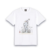 【昇運・守護・縁結びの京都一筆龍】 龍神御加護の絵画Tシャツ特殊書体【昇運白龍】