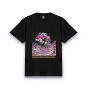 【昇運・守護・縁結びの京都一筆龍】 龍神御加護の絵画Tシャツ特殊書体【守護桜龍】