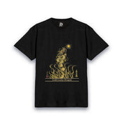 【昇運・守護・縁結びの京都一筆龍】 龍神御加護の絵画Tシャツ明朝体【昇運金龍】