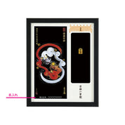 【昇運・守護・縁結びの京都一筆龍】神社、寺院樣の御礼／御守お祀り専用額(盾式卓上)【縁結び紅白守護双龍】