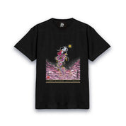 【昇運・守護・縁結びの京都一筆龍】 龍神御加護の絵画Tシャツゴシック体【昇運桜龍】
