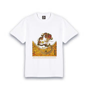 【昇運・守護・縁結びの京都一筆龍】 龍神御加護の絵画Tシャツゴシック体【守護紅金龍】