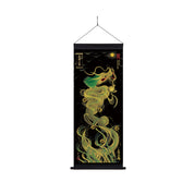 【昇運・守護・縁結びの京都一筆龍】神社、寺院樣の御礼／御守お祀り専用幕（中）【昇運緑金龍】