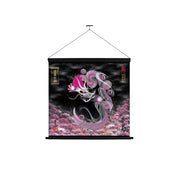 【昇運・守護・縁結びの京都一筆龍】神社、寺院樣の御礼／御守お祀り専用幕（中）【守護桜龍】