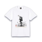 【昇運・守護・縁結びの京都一筆龍】 龍神御加護の絵画Tシャツ特殊書体【昇運墨龍】
