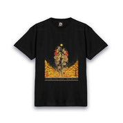 【昇運・守護・縁結びの京都一筆龍】 龍神御加護の絵画Tシャツ特殊書体【昇運紅葉双龍】