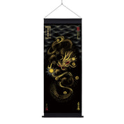 【昇運・守護・縁結びの京都一筆龍】神社、寺院樣の御礼／御守お祀り専用幕（大）【守護黒金龍】