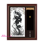 【昇運・守護・縁結びの京都一筆龍】神社、寺院樣の御礼／御守お祀り専用額(小)【昇運墨龍】