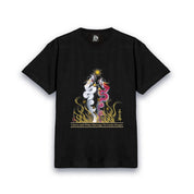 【昇運・守護・縁結びの京都一筆龍】 龍神御加護の絵画Tシャツ明朝体【縁結び桜白昇運双龍】