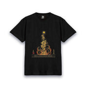 【昇運・守護・縁結びの京都一筆龍】 龍神御加護の絵画Tシャツ特殊書体【昇運紅金龍】