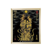 【昇運・守護・縁結びの京都一筆龍】 龍神御加護の絵画(小)【昇運金金双龍】