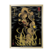【昇運・守護・縁結びの京都一筆龍】 龍神御加護の絵画(大)【守護金龍】