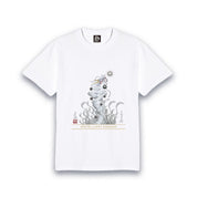 【昇運・守護・縁結びの京都一筆龍】 龍神御加護の絵画Tシャツゴシック体【昇運白龍】