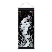 【昇運・守護・縁結びの京都一筆龍】神社、寺院樣の御礼／御守お祀り専用幕（大）【昇運白龍】