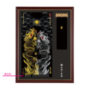 【昇運・守護・縁結びの京都一筆龍】神社、寺院樣の御礼／御守お祀り専用額(大)【昇運黒金銀双龍】