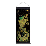 【昇運・守護・縁結びの京都一筆龍】神社、寺院樣の御礼／御守お祀り専用幕（大）【昇運緑金龍】