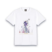 【昇運・守護・縁結びの京都一筆龍】 龍神御加護の絵画Tシャツ日本語書体【昇運艶龍】