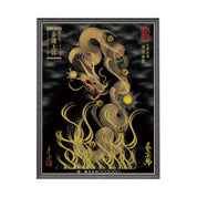 【昇運・守護・縁結びの京都一筆龍】 龍神御加護の絵画(大)【守護金龍】