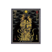 【昇運・守護・縁結びの京都一筆龍】 龍神御加護の絵画(小)【昇運金金双龍】