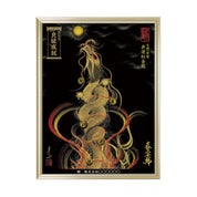 【昇運・守護・縁結びの京都一筆龍】 龍神御加護の絵画(大)【昇運紅金龍】