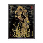 【昇運・守護・縁結びの京都一筆龍】 龍神御加護の絵画(大)【守護金龍】