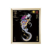 【昇運・守護・縁結びの京都一筆龍】 龍神御加護の絵画(小)【昇運虹龍】