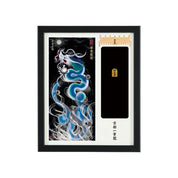 【昇運・守護・縁結びの京都一筆龍】神社、寺院樣の御礼／御守お祀り専用額(盾式卓上)【昇運青龍】