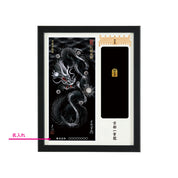 【昇運・守護・縁結びの京都一筆龍】神社、寺院樣の御礼／御守お祀り専用額(盾式卓上)【守護黒銀龍】