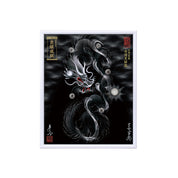 【昇運・守護・縁結びの京都一筆龍】 龍神御加護の絵画(小)【守護黒銀龍】