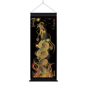 【昇運・守護・縁結びの京都一筆龍】神社、寺院樣の御礼／御守お祀り専用幕（大）【昇運紅金龍】