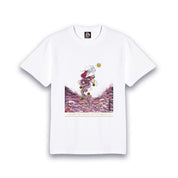 【昇運・守護・縁結びの京都一筆龍】 龍神御加護の絵画Tシャツ特殊書体【昇運桜龍】