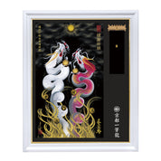 【昇運・守護・縁結びの京都一筆龍】神社、寺院樣の御礼／御守お祀り専用額（特注）【縁結び桜白昇運双龍】