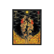 【昇運・守護・縁結びの京都一筆龍】 龍神御加護の絵画(小)【昇運紅葉双龍】