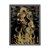 【昇運・守護・縁結びの京都一筆龍】 龍神御加護の絵画(大)【守護金龍】