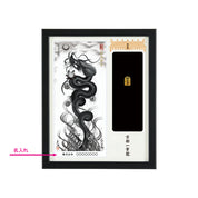 【昇運・守護・縁結びの京都一筆龍】神社、寺院樣の御礼／御守お祀り専用額(盾式卓上)【昇運墨龍】