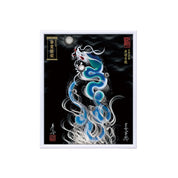 【昇運・守護・縁結びの京都一筆龍】 龍神御加護の絵画(小)【昇運青龍】