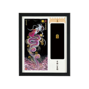 【昇運・守護・縁結びの京都一筆龍】神社、寺院樣の御礼／御守お祀り専用額(盾式卓上)【昇運桜龍】