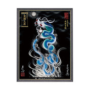 【昇運・守護・縁結びの京都一筆龍】 龍神御加護の絵画(大)【昇運青龍】