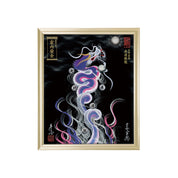 【昇運・守護・縁結びの京都一筆龍】 龍神御加護の絵画(小)【昇運艶龍】