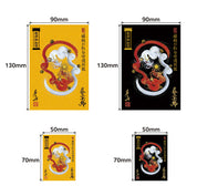 【昇運・守護・縁結びの京都一筆龍】 龍神御加護の絵画ステッカー【昇運金金双龍】